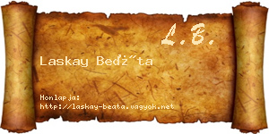 Laskay Beáta névjegykártya