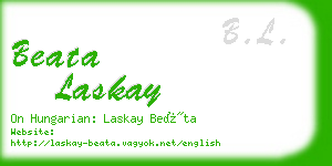 beata laskay business card